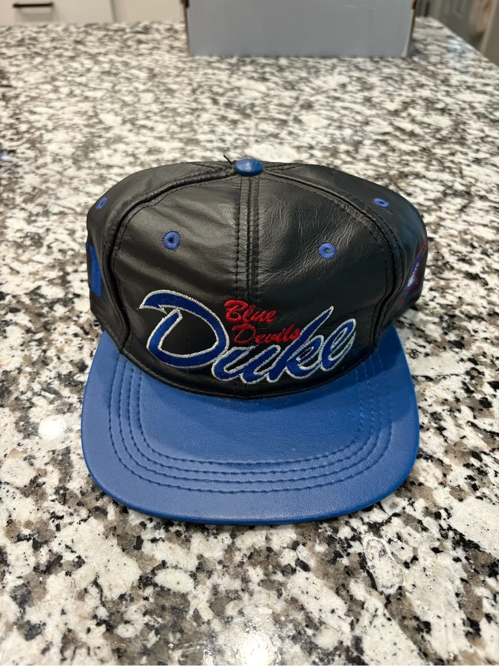 Duke Blue Devils Leather Snapback Hat